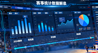 体育数据解读配图：赛事统计图表与数据可视化界面